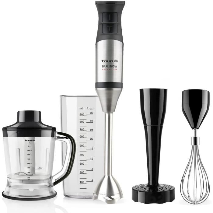 Bapi 1200 Premium Complet Mixeur plongeant multifonction 4 en 1 1200W