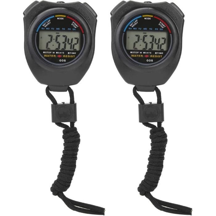 Vicloon Chronomètre Électronique Étanche, Multifonction Chronomètre de Sport, Chronomètres Montre Numérique d'Arbitre par Intervalles ABS Extérieure avec Lanière (Bleu Vicloon Chronomètre Électronique Étanche, Multifonction Chronomètre de Sport, Chronomètres Montre Numérique d'Arbitre par Intervalles ABS Extérieure avec Lanière (Bleu