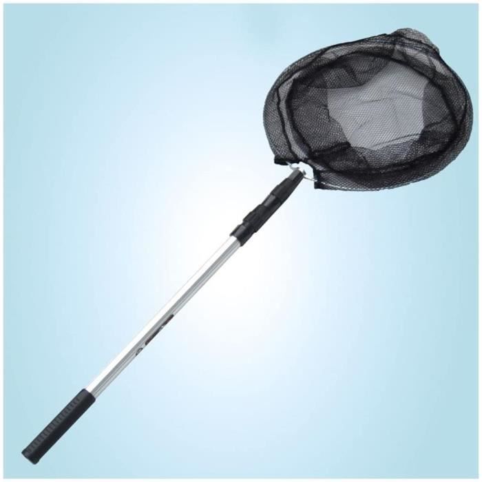 Filet de Pêche à la Mouche Pliable en Caoutchouc Antidérapant à Filet Manuel Pliable avec Poignée Pliable pour la Pêche en Lac en Plein Air