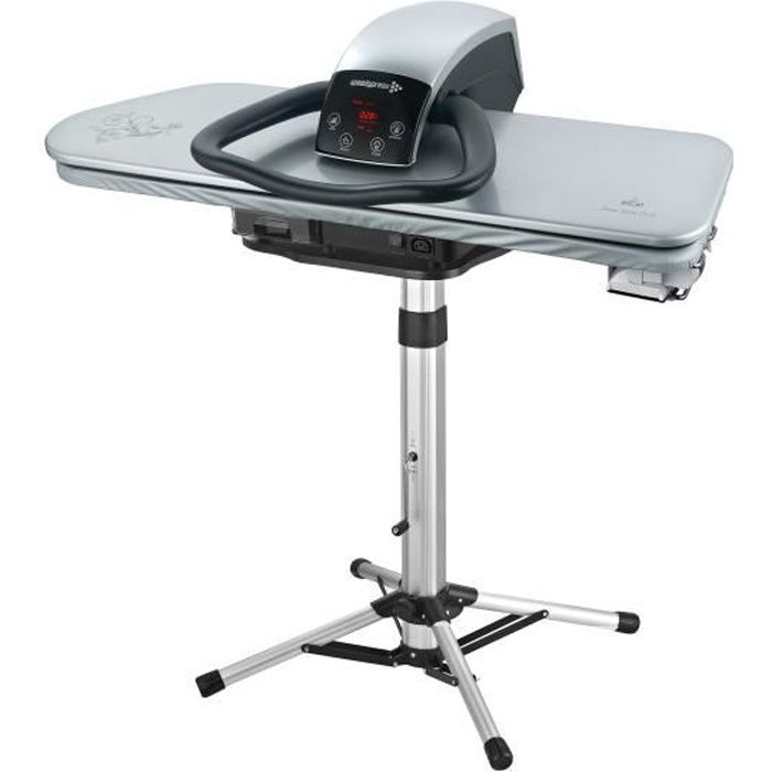 Presse à repasser à vapeur robuste 90HD-S Argent 2600watt 91cm + support de Speedypress (+ accessoire de fer, filtre et couvercle)