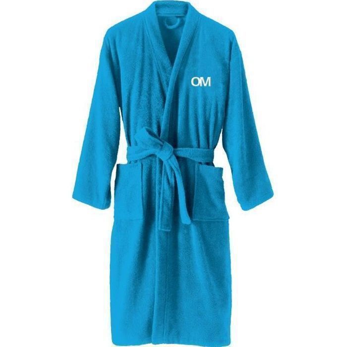 Peignoir adulte OM 1899 100 coton taille S Cdiscount Maison
