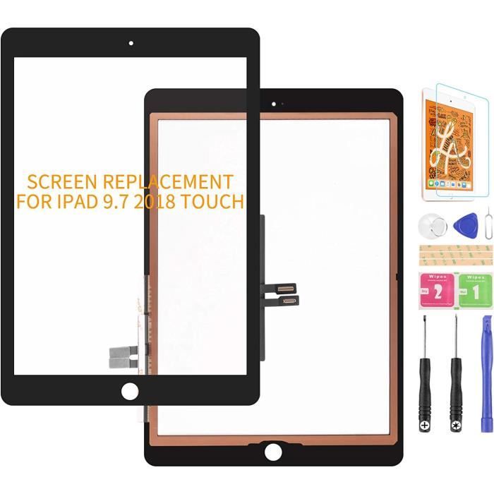 Écran tactile de rechange pour iPad 9.7 2018 A1893 A1954 avec vitre en  verre trempé et outils (pas LCD, sans bouton d'accueil) A225 - Cdiscount  Téléphonie