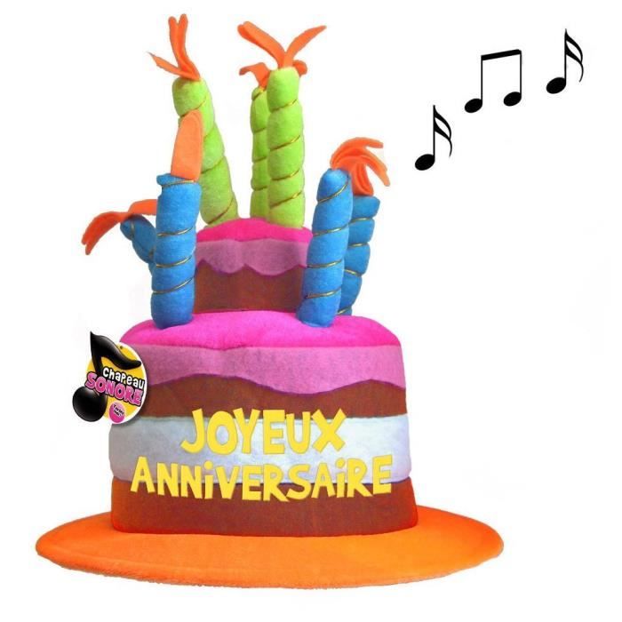 Chapeau Musical Special Anniversaire Tocadis Joyeux Anniversaire Achat Vente Farce Et Attrape Cdiscount