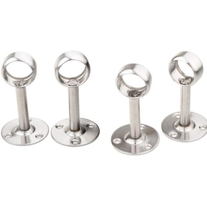 Support De Plafond Pour Tringle 32 Mm - Acier Inox - Hauteur 350 Mm - Rideaux/placard