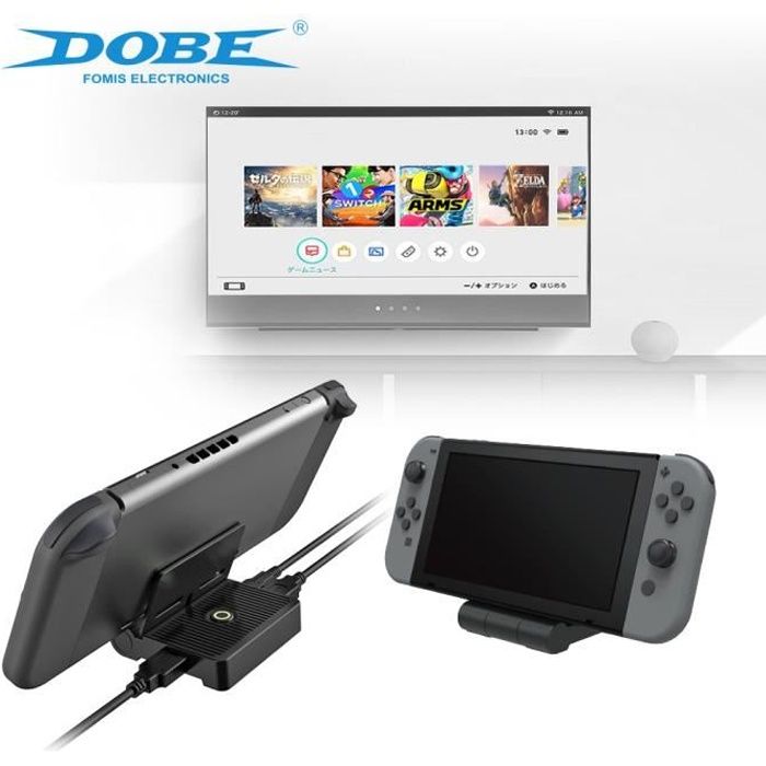 DOBE Station d'accueil 4 Ports USB 2.0 Hub, Ajoute quatre ports USB2.0  supplémentaires pour Nintendo Switch - Cdiscount