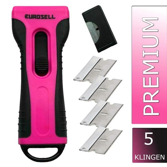  ceranf ergonomique Grattoir cerans chaber Rose Eurosell Premium Verre/vitrocéramique plaque Grattoir nettoyant  