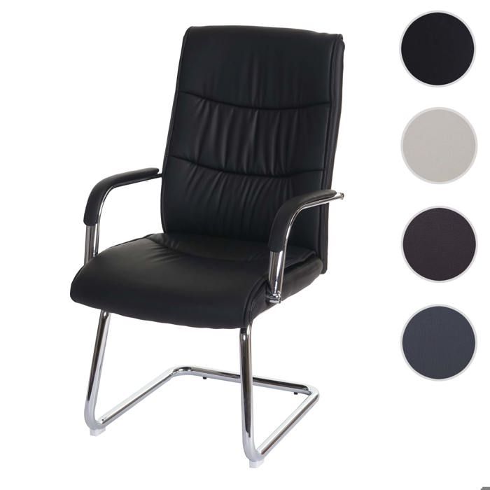 Chaise de conférence HWC-A49 chaise visiteur cantilever similicuir ~ noir Chaise de conférence HWC-A49 chaise visiteur cantilever similicuir ~ noir