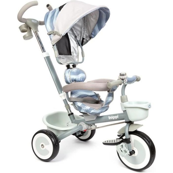 Tricycle 5 En 1 Besrey Pour Enfant 1-3 Ans - Pliable, Siège Réglable, Pédales Amovibles - Bleu Foncé