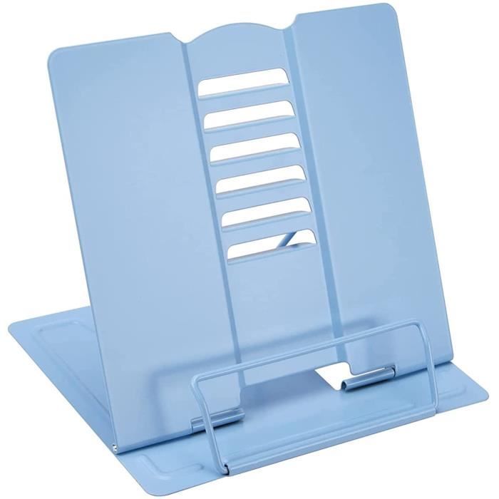 Support De Lecture Métal Réglable - 2 Pièces, 6 Positions D'angle - Pliable Et Antidérapant - Pour Livres De Cuisine, Tablettes, Partitions - 12