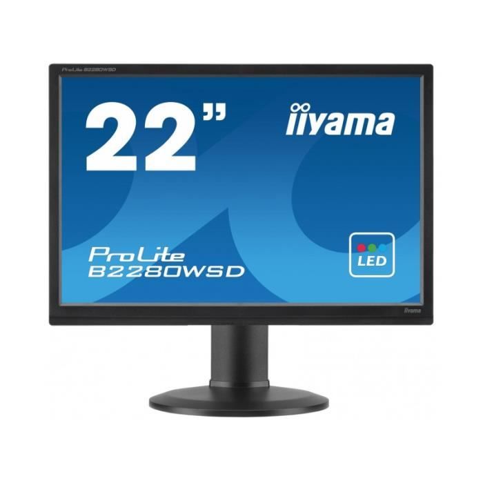 Liyama - IIYAMA 55.9cm (22) B2280WSD-B1 1610 DVI bl.lift LED Spk B2280WSD-B1
