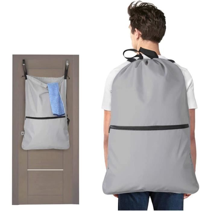 Sac à Linge Sale Suspendu – 77x50 Cm – Oxford Imperméable – Fermeture Bas – Pour Porte, Armoire, Voyage