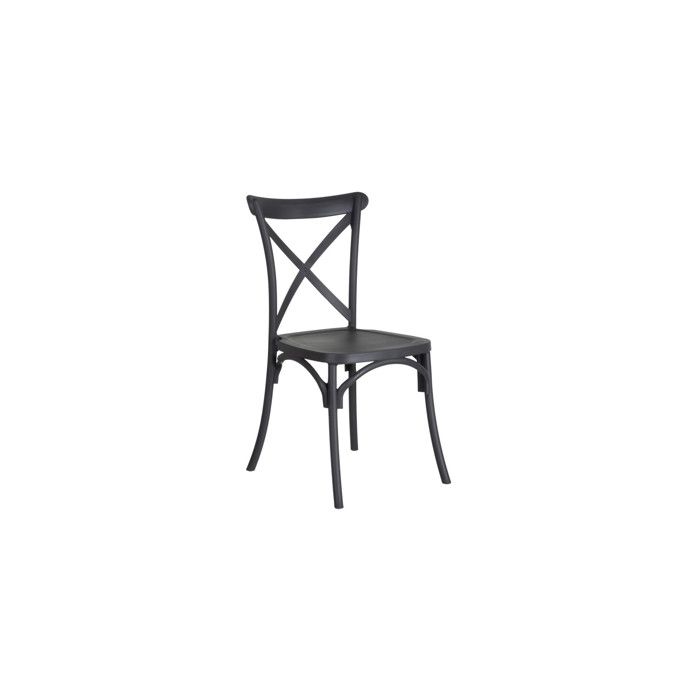 Chaise Esprit Bistrot en Polypropylène Gris Chaise Esprit Bistrot en Polypropylène Gris