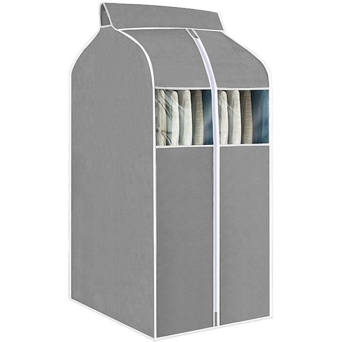 Lot De 5 Housses De Vêtements Transparentes 60x120cm Avec Zip - Protection Anti-Poussière Lavable