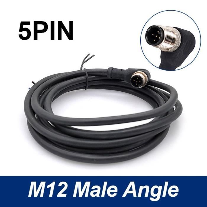 Connecteur L NMEA2000 Angle Droit M12 Mâle/femelle – Adaptateur Marin IP67 Pour Garmin, Lowrance, Simrad, B&G