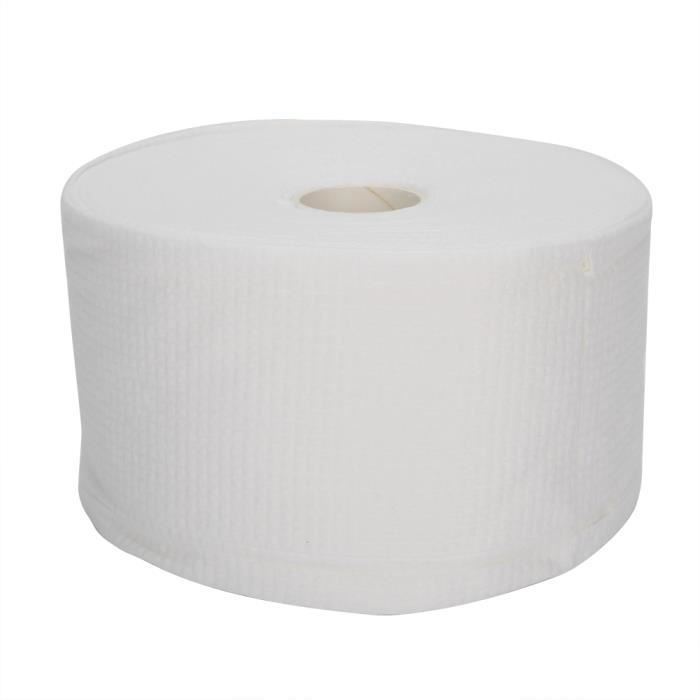 Tbest Papier hygiénique jetable Serviette de toilette jetable en coton  rouleau de nettoyage du visage papier de soie doux pour la