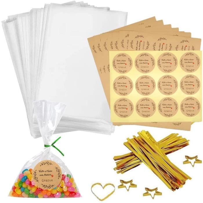 Perles D'eau Douce LOT De 120 SACHETS TRANSPARENTS Autocollants 8 X 7 Cm Emballage Perles Cdiscount Sachet Transparent