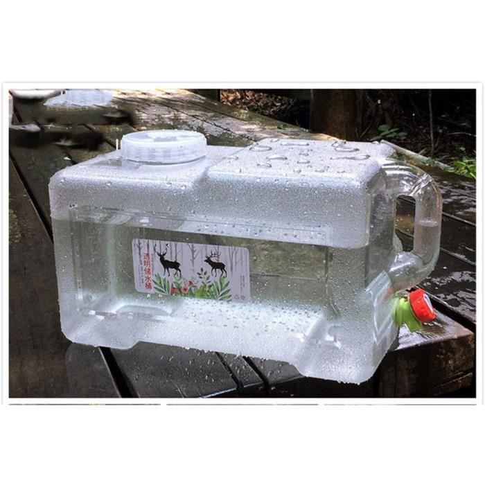 Bidon D’Eau Pliable 10/15/20L – Léger, Anti-Fuite, Poignée, Transparent – Pour Camping, Randonnée, Urgence