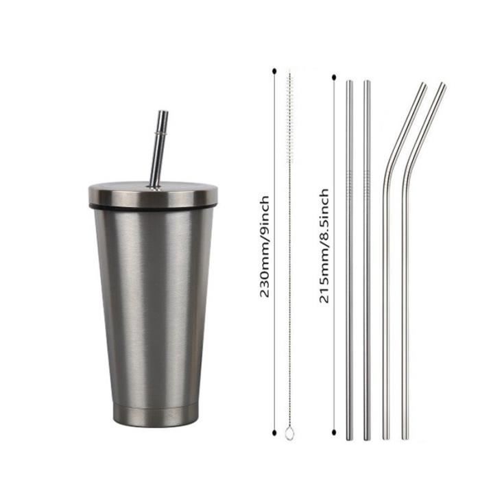 Mug,Tasse personnalisée avec couvercle en paille, 1 pièce, pour