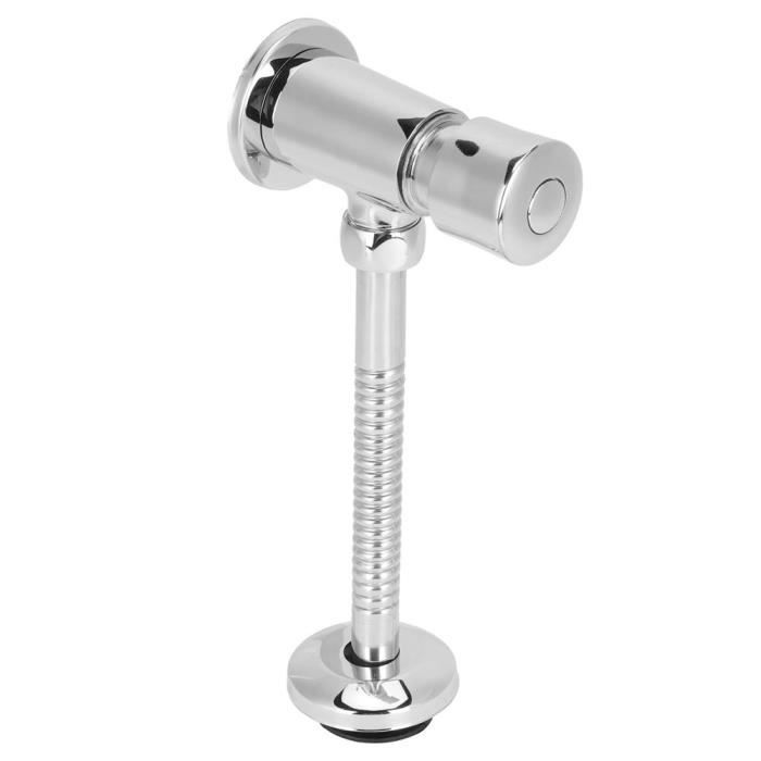 Robinet De Chasse D'eau WC - Hauteur Réglable 25cm, Double Commande, ABS Blanc