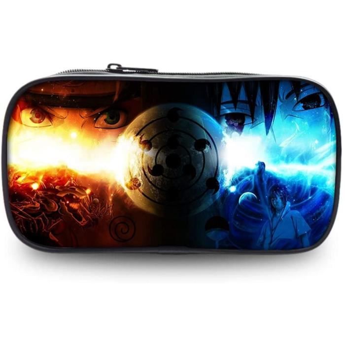 Safta Naruto Ninja Trousse Triple pour Enfant, idéale pour Les Enfants d'âge Scolaire, Confortable et Polyvalente, qualité et résistance, 22 x 3 x 12 cm, Noir/Bleu, Noir/Bleu, Estándar, Décontracté