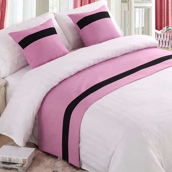 Chemin De Lit D'Hôtel En Satin Gris - 50 X 240 Cm - Décoration Et Protection Pour Pied De Lit King Size