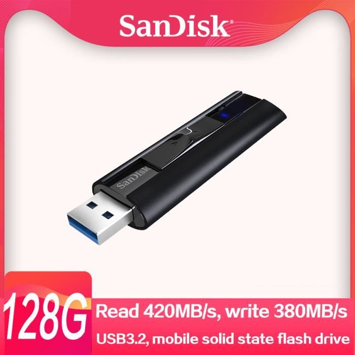 Clé USB,clé USB 3.2 EXTREME PRO ,disque dur U ultra rapide- CZ880-128G -  Cdiscount Informatique