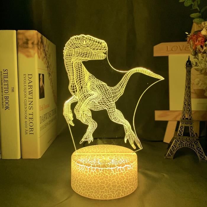 Veilleuse Godzilla Rechargeable LED - Changement De Couleur - Lampe De Bureau Dinosaure Pour Enfants - Neuf