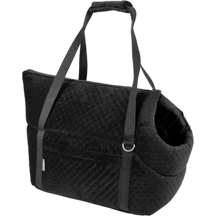 Meilleurs prix pour Sac de transport pour chiens Sac de transport pour chats, noir, Nouveau, S 34 x 22 x 26 cm, imitation daim