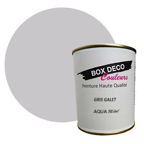PEINTURE Teinte Gris Galet meuble bois intérieur à base d’acrylique aspect velours-satin Aqua Bois - 750 ml - 9m²