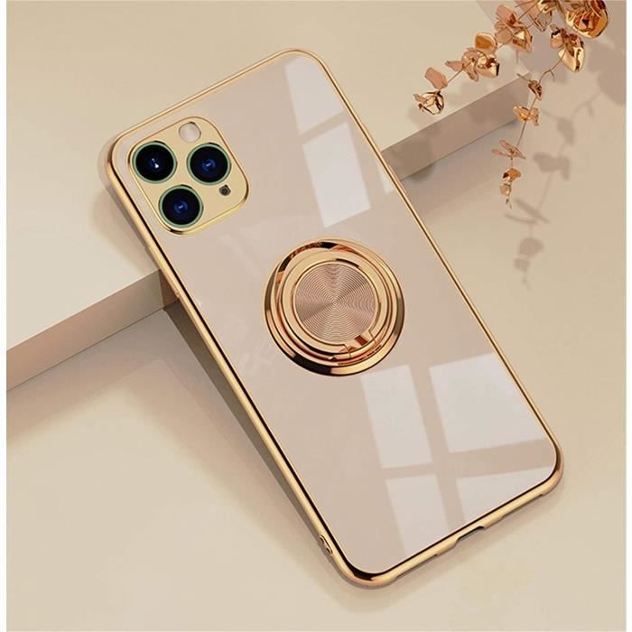 Coque Magnétique Avec Cordon Pour IPhone 17 - Compatible MagSafe, Design Galvanisé Argenté, Cordon Réglable, Antichoc
