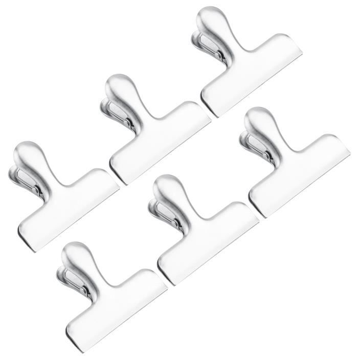 Cikonielf Stainless Steel Chip Bag Clips, Food Bag Clips, for Kitchen