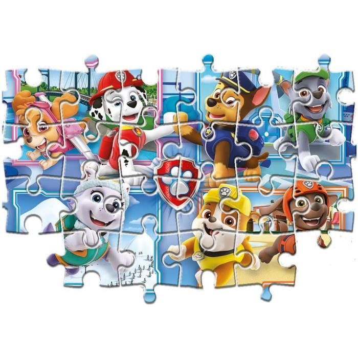 Clementoni Paw Patrol PatPatrouille-2x20 Enfant-boîte De 2 Puzzles 20 Pieces Fabrique En Italie 3 Ans Et Plus 24779 No Amz B08tc