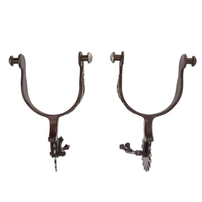 Éperons En Acier Inoxydable EIMSOAH – Argentés, Motif Cowboy, 2 Pièces, Pour Dressage, Ranch Et Compétition