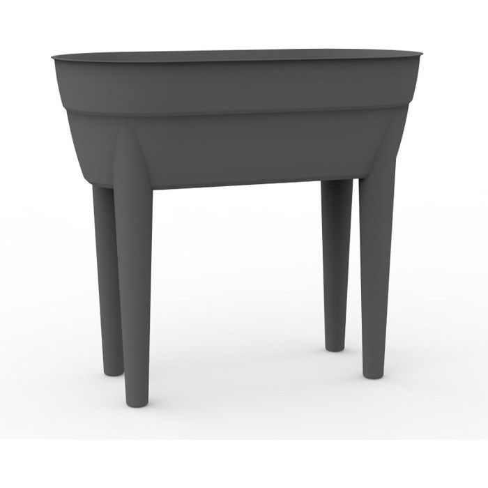 Jardinière Haute - Gris Anthracite - 771 x 376 x H 68 cm - 48 L - Rétention dEau - Fabrication Française