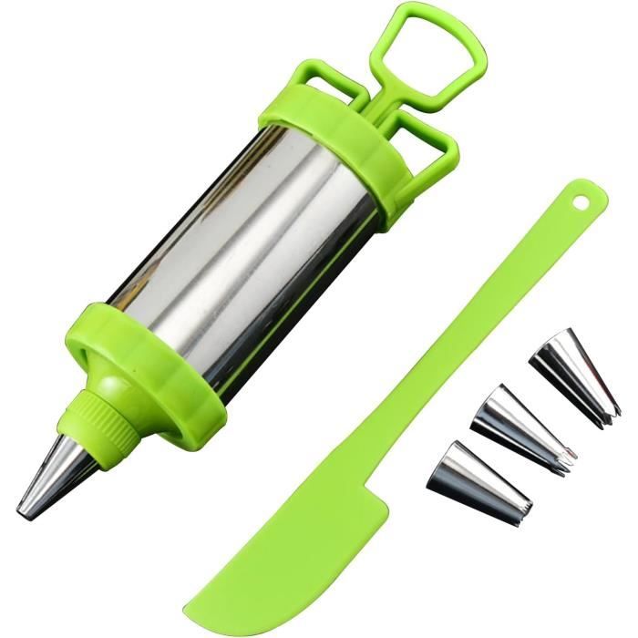 Seringue à Mortier / Presse à Cartouche En Acier Inoxydable - Avec 2 Buses Plastique
