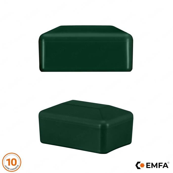 Capuchon Pour Poteau Carré 18x18 Mm Vert 5 Pièces Chapeau De