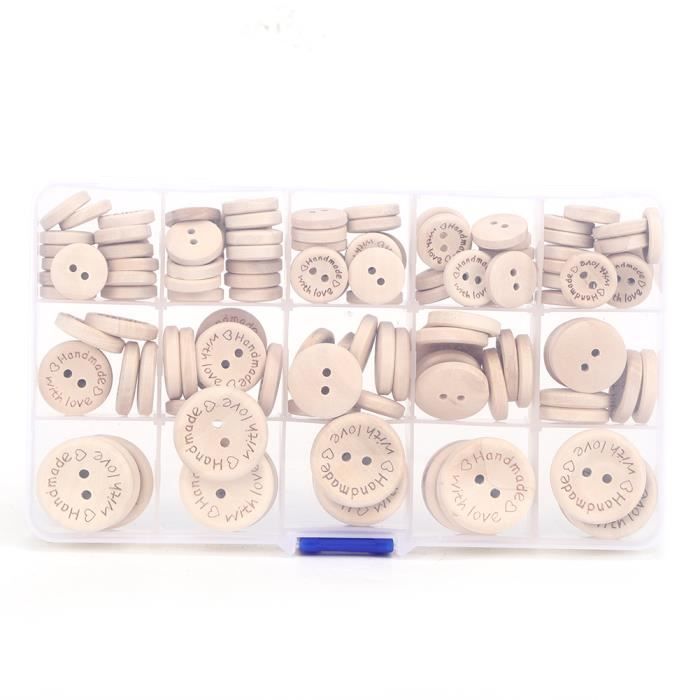 Lot De 100 Boutons Colorés En Bois Avec 2 Trous En Forme D'animal Pour Tricot, Couture, Bricolage, Artisanat, Décoration, Peinture