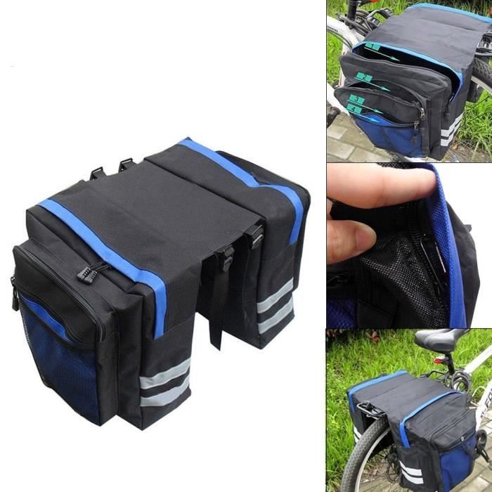 Sac de vélo multifonctionnel vélo montagne vélo imperméable à l'eau arrière sac de siège de vélo tronc épaule sac à main sacoche