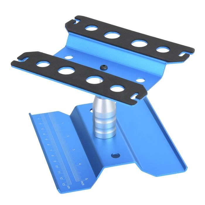 Support De Travail Rotatif 360° Pour Voiture RC En Alliage D'Aluminium - Bleu Portable Et Durable