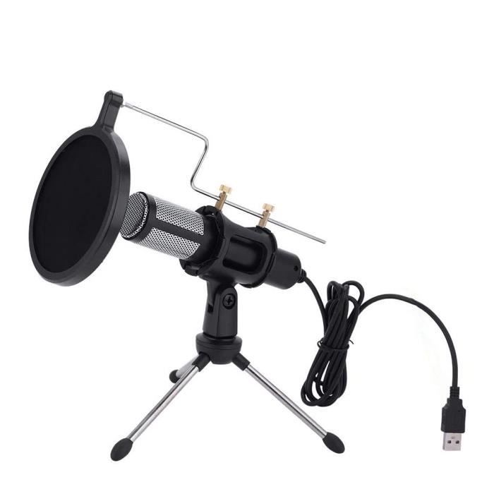 Microphone USB Studio Eujgoov – Idéal Pour Streaming, Enregistrement Vocal Ou Gaming – Avec Trépied Et Anti-pop