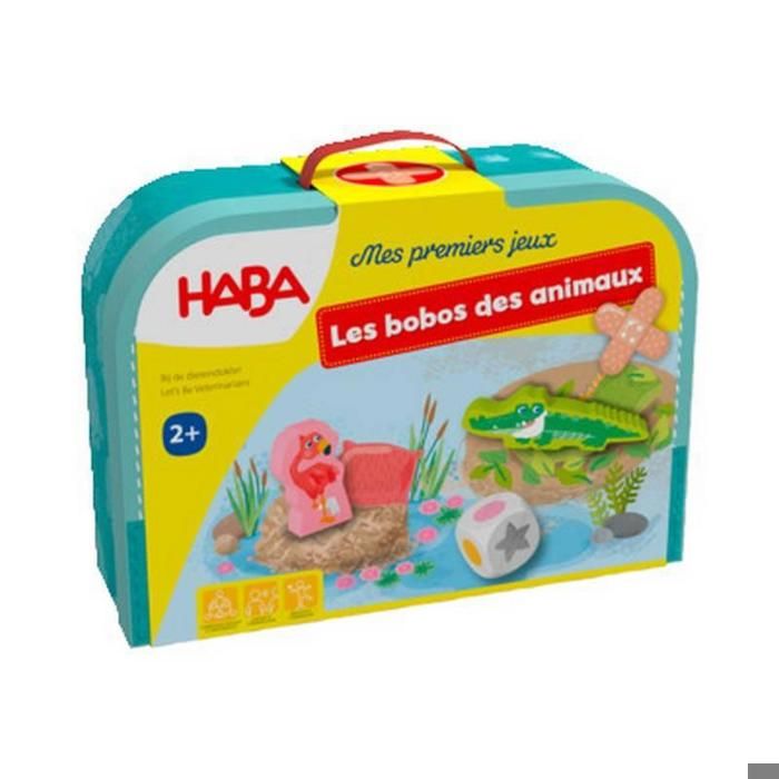 Jeu de société - HABA - Mes premiers jeux – Les bobos des animaux - Dès 2 ans - 1-4 joueurs - Parties 5–10 min