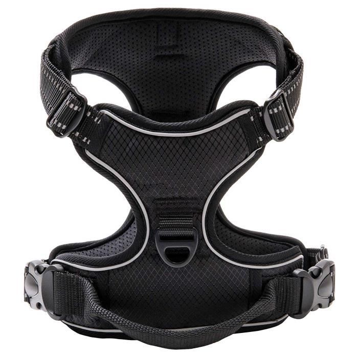 Honeyguaridan Harnais Chien L Noir Anti Traction Harnais