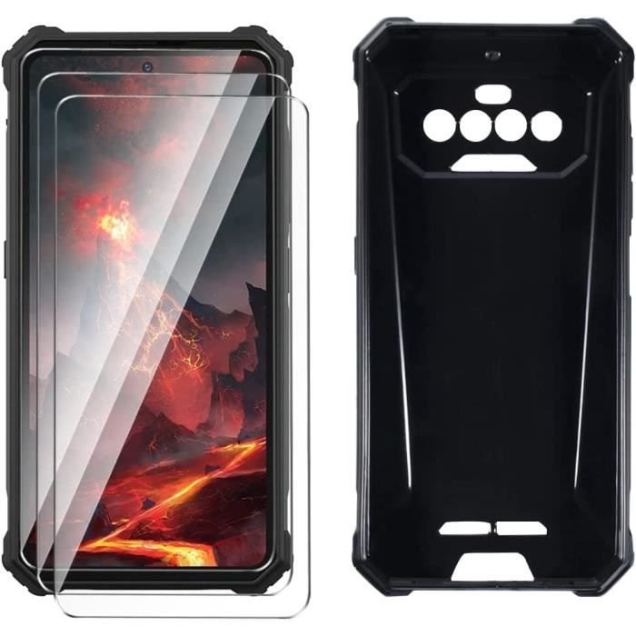 Coque Oukitel IIIF150 R2022 6 78" Noir + 3 films en verre trempé ultra ...