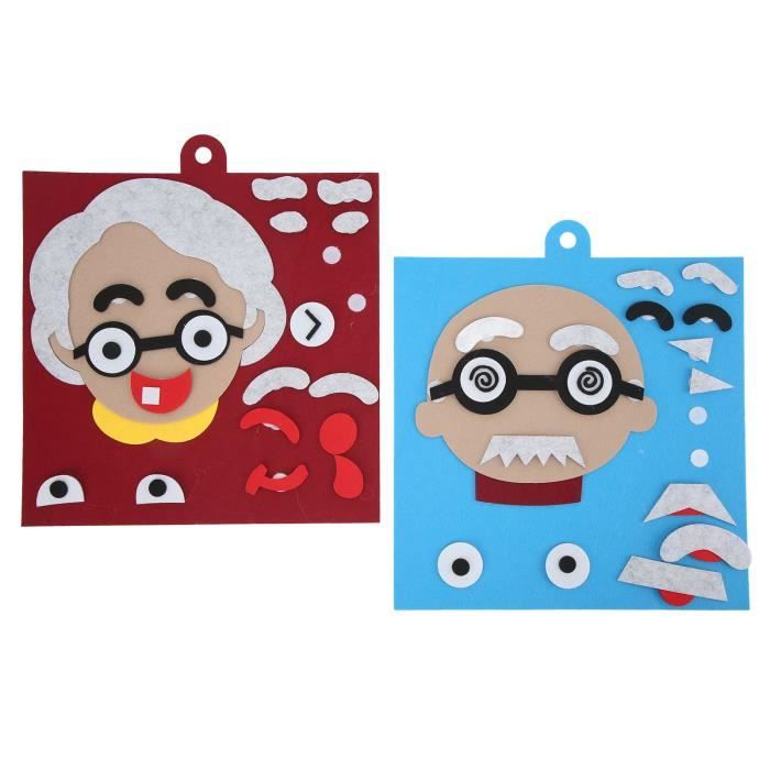 HURRISE Jouet de fabrication de visage 12,99 X 11,73 Pouces Couleurs Vives Apprentissage 