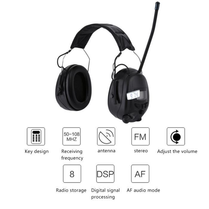 Vanderfields Casque Anti Bruit Adulte, 33dB Certifié CE, Protection Auditive Pour Travail, Autisme, Bricolage, Tonte, Chantier, Tir, Casque Sensoriel, Réduction De Bruit Professionnelle