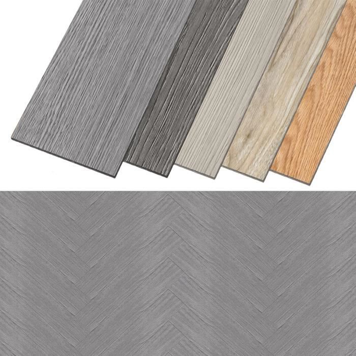 LILIIN PVC Flooring Planches en vinyle autocollantes-91.44cm x 15.24 cm x 2 mm, Imperméables, 36 pièces, Type E