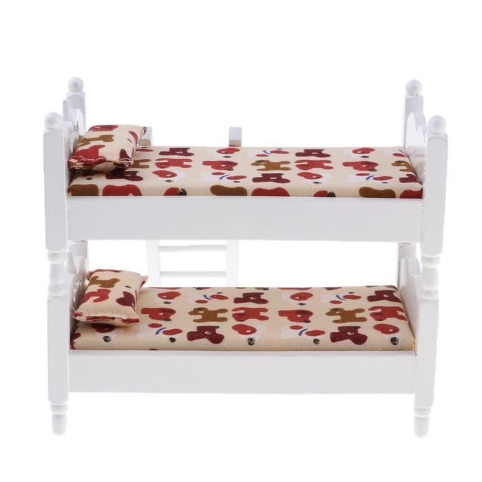 LIT SUPERPOSÉ MINI Maison De Poupée Meubles Pour Enfants Modèles Miniature EUR 9,35 - FR