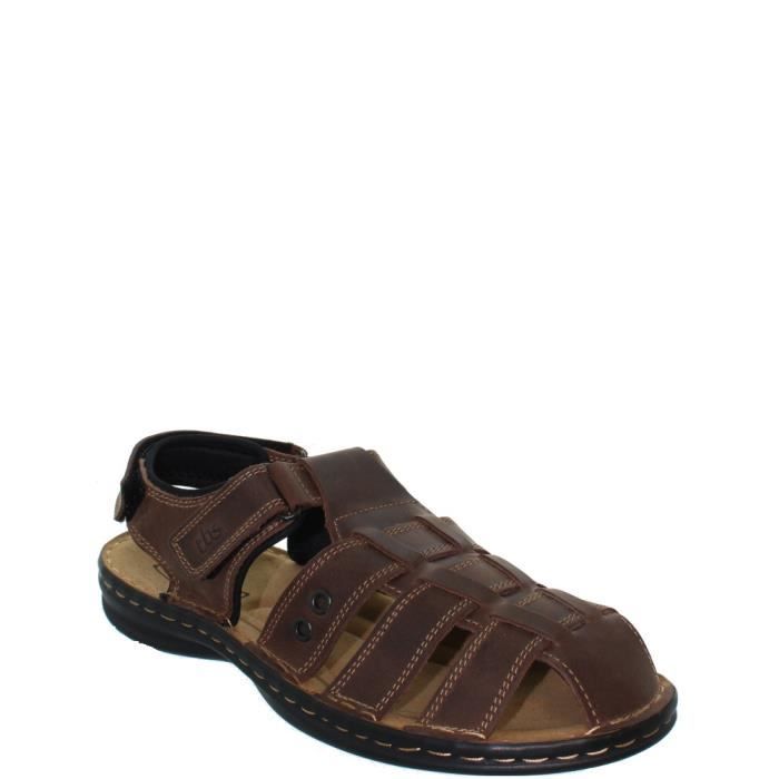 Sandales TBS Barrow en cuir Marron - Cdiscount