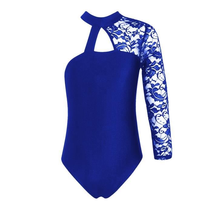 Justaucorps Danse OVIGILY Manches Longues - Femme, Spandex Multicolore, Col Haut Pour Ballet