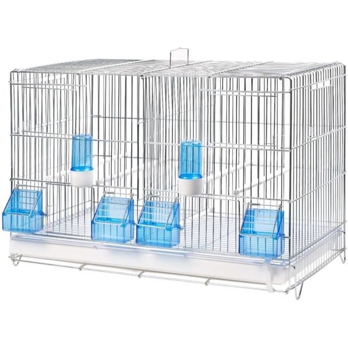 cage d'élevage oiseaux pliable et démontable 58 cm grille zinguée - 2gr